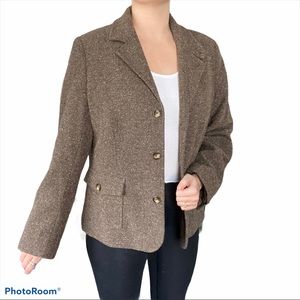 LL Bean wool/silk Herringbone Blazer